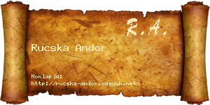 Rucska Andor névjegykártya